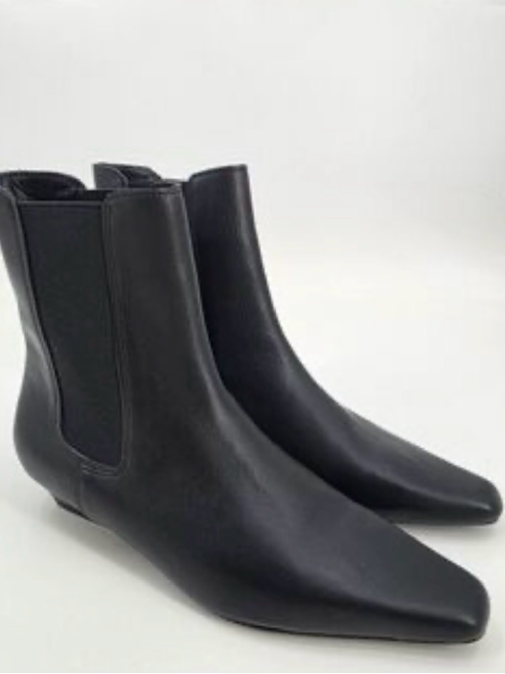 Black Leather Chelsea Boots for Women - Classic Slip-On